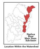 Location within the Nashua River Watershed